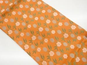 笹蔓緞子模様織出し名古屋帯